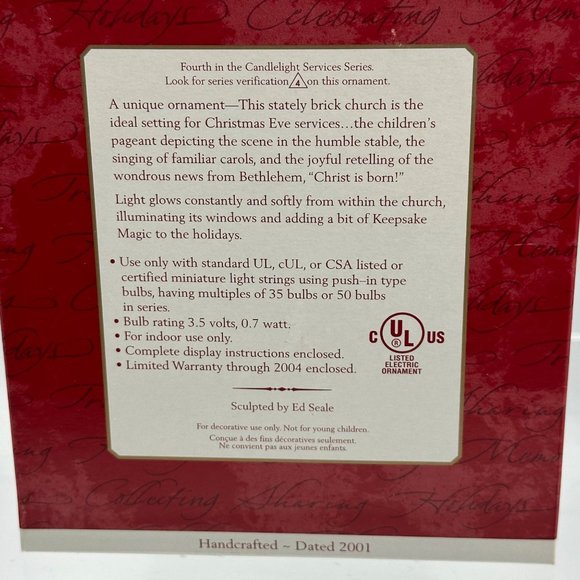 Hallmark Keepsake Ornament Candlelight Services Magic Collectors Series Light Up - Picture 7 of 9